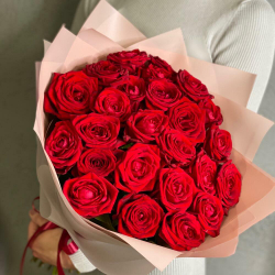 Букет 25 красных роз