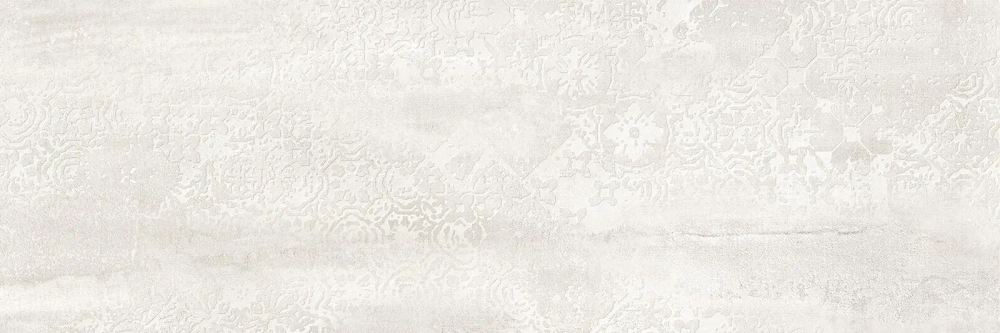 Настенная плитка Alma Ceramica TWU3090DKR17R Dakar 30x90 белая матовая под бетон / с орнаментом