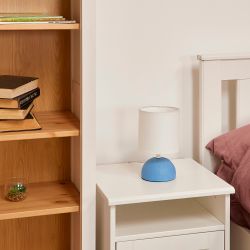 UML-B302 E14 BLUE Светильник настольный декоративный под лампу Е14. 40W. Механический выключатель. Синий. ТМ Uniel