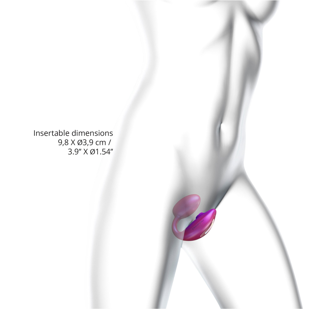 Cтимулятор клитора и зоны G с пультом для пары Love to love WONDERLOVER - IRIDESCENT BERRY