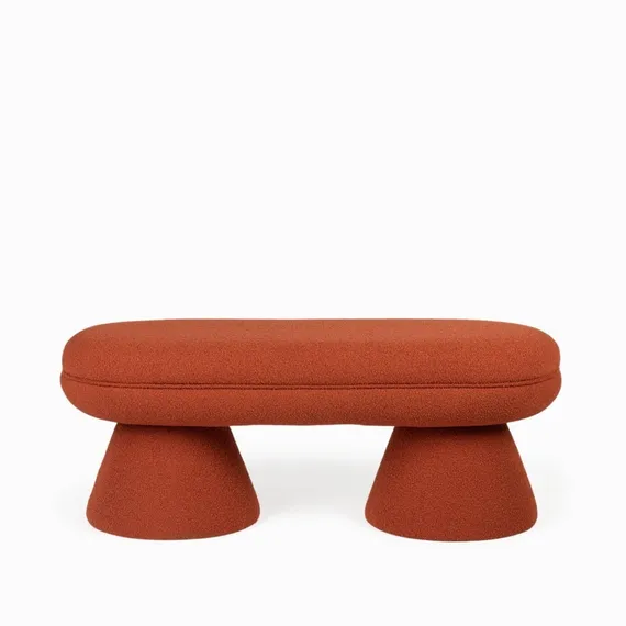 Банкетка Zuma 120х45 см, оранжевое букле