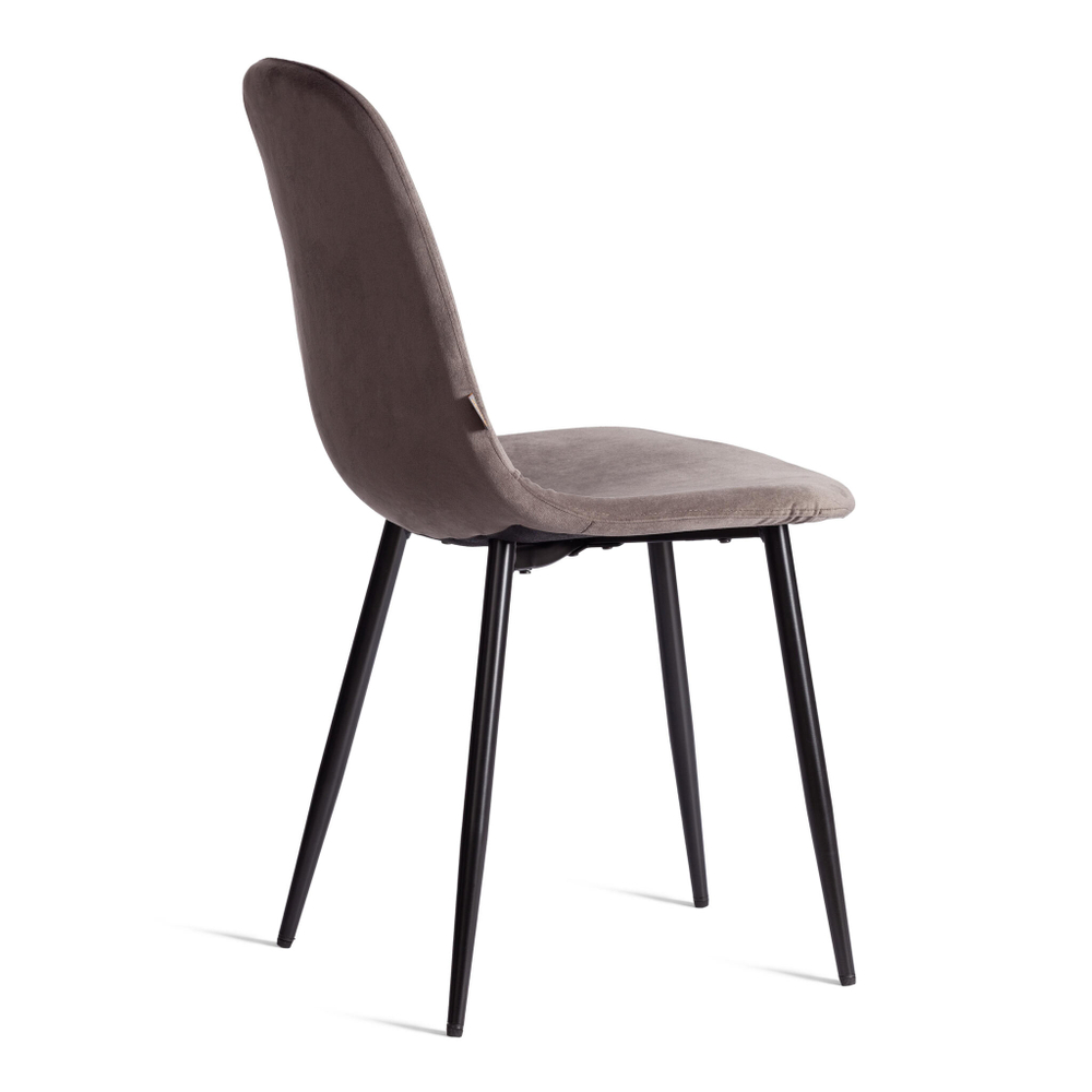 Стул BREEZE (mod. JSC-58) Велюр/металл , 44 х 53 х 86 см, Dark grey (темно-серый) HLR24 / черный