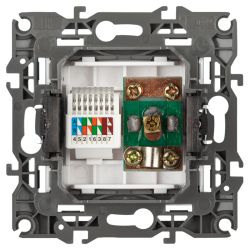 Розетка ЭРА Серия 12 12-3110-01М комбинированная RJ45+TV, белый матовый