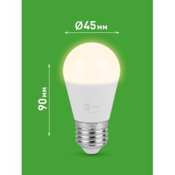 Лампа светодиодная ЭРА GREEN LINE LED P45-15W-830-E27 GL 15Вт шар теплый свет E27