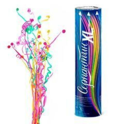 Хлопушка ручная «Серпантин XL» 25см, 1шт.