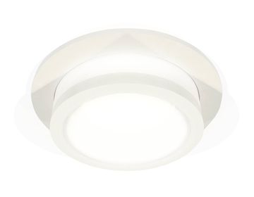 Комплект встраиваемого светильника с акрилом 1*GU5.3 XC7621041 SWH/FR белый песок/белый матовый (C7621, N7120) DIY System Complects Ambrella