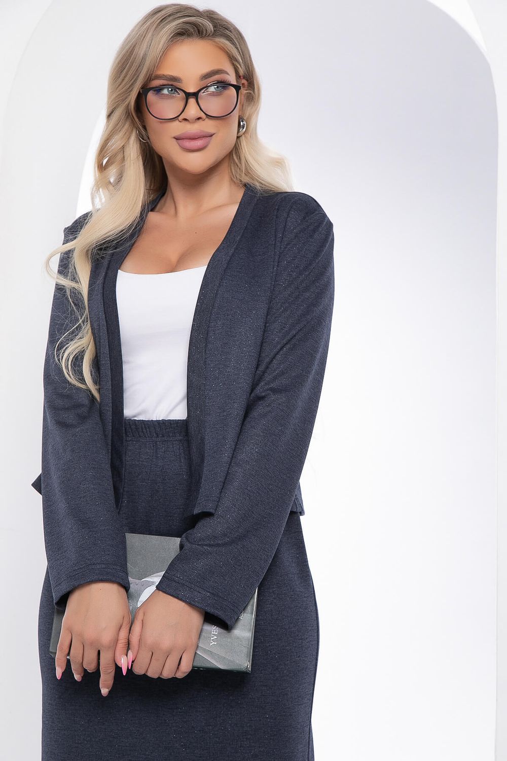 Костюм с юбкой макси (темно-синий) К8489 LT Collection