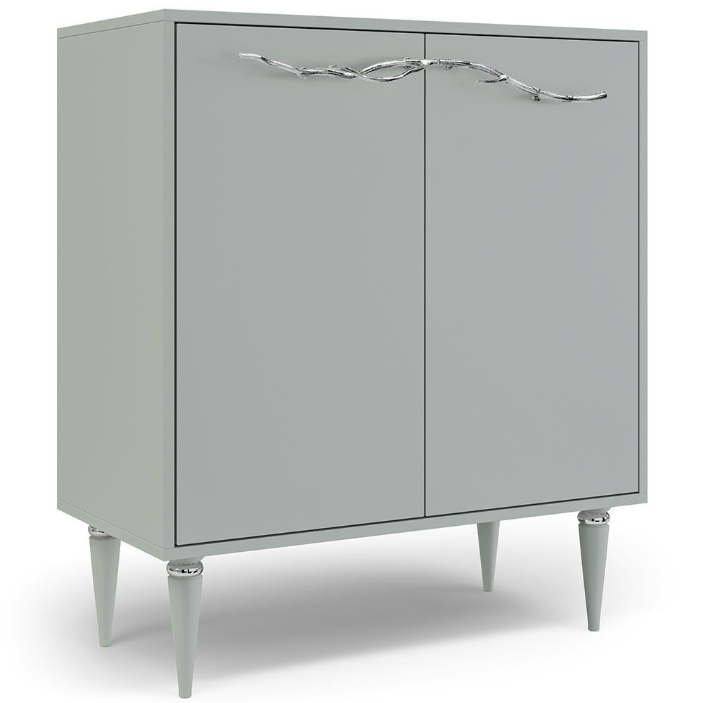 Комод Арт Колор matte Классик Сильвер с 2 полками Серый дым матовый