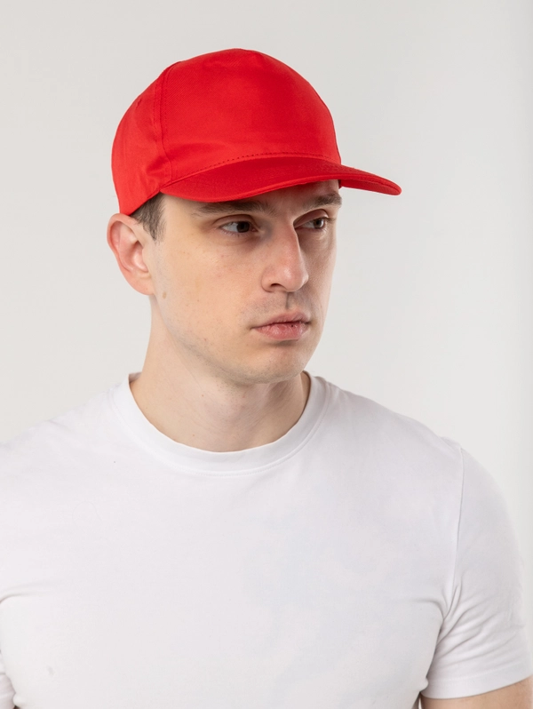 Бейсболка красная 100% хлопок