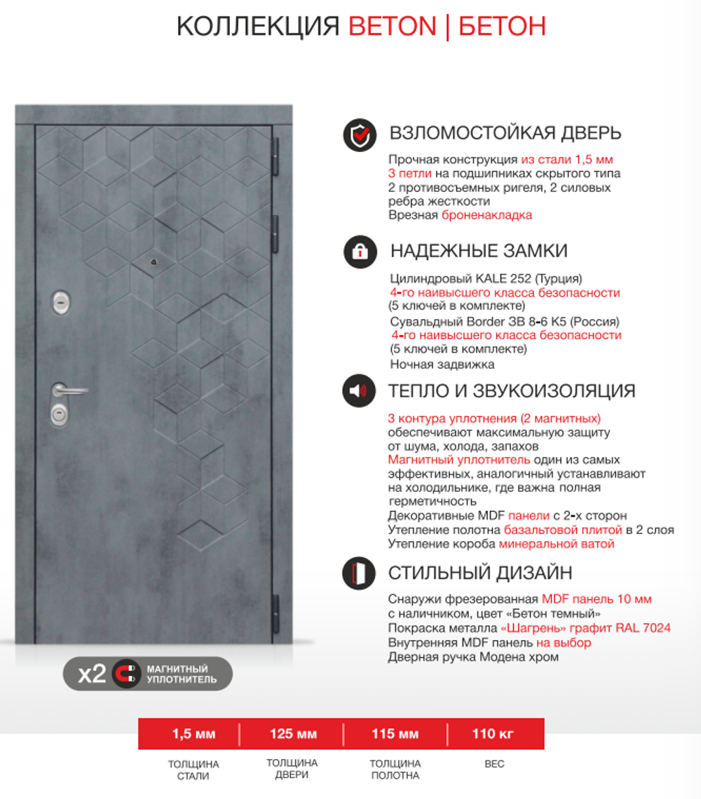 Дверь Входная Лабиринт Бетон 19 С зеркалом Белый софт