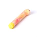 Желтый компактный вибратор из стекла Magic Cane - 12 см. (Цвет: желтый)