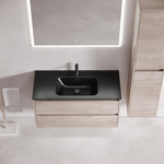 Тумба подвесная под раковину Sancos Libra, дуб галифакс натуральный 990х450х500 мм