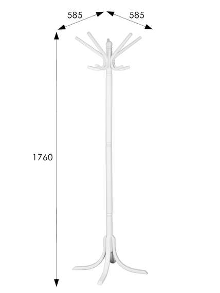 Вешалка напольная В 8Н белый