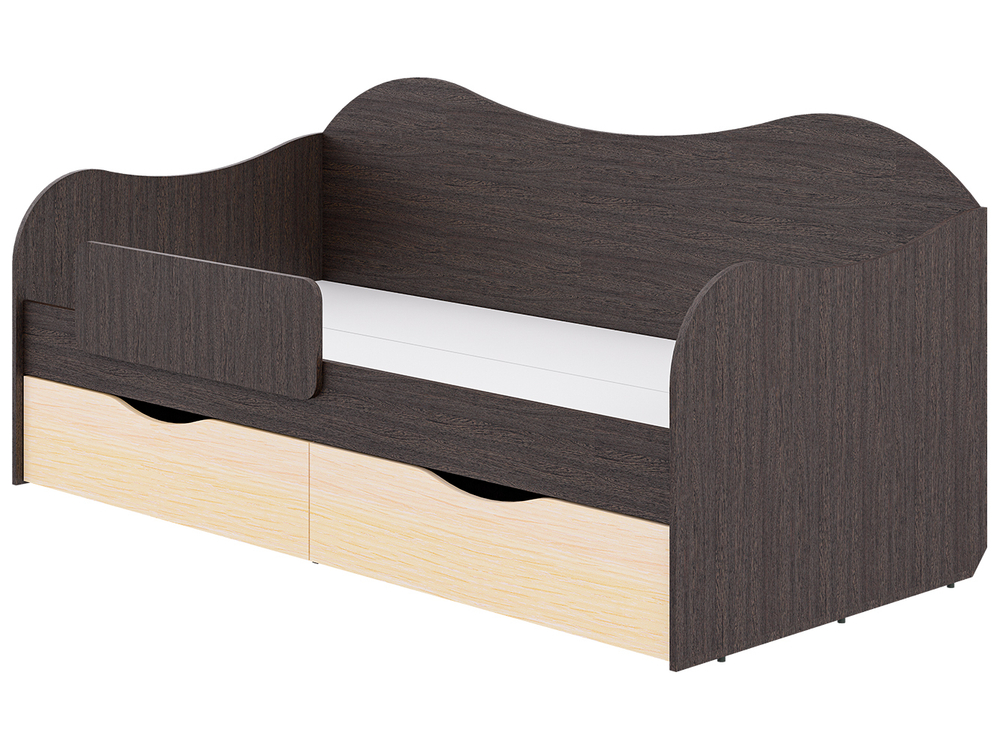 Кровать БОКС 90/2 с ящиками Венге/молоко