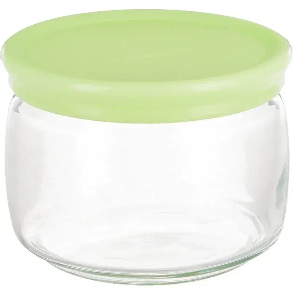 Банка с крышкой ЧЕШНИ 420 мл (зеленая крышка)