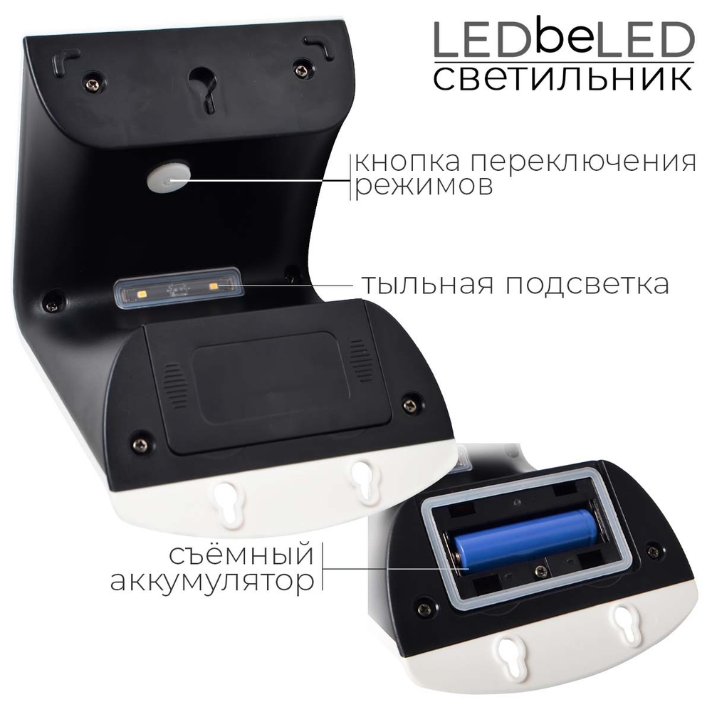 Уличный светильник на солнечной батарее с датчиком движения и света ledBEled 3.2W 400LM, настенный светодиодный фонарь