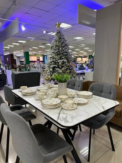 Стол Оскар Quadro керамический 1400 МДФ (Черный /Черные опоры