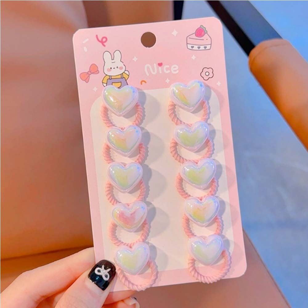 Набор резинок из 10ти шт Сердечки