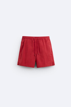 ZARA ПЛАВКИ КЛАССИЧЕСКОГО КРОЯ, КРАСНЫЙ