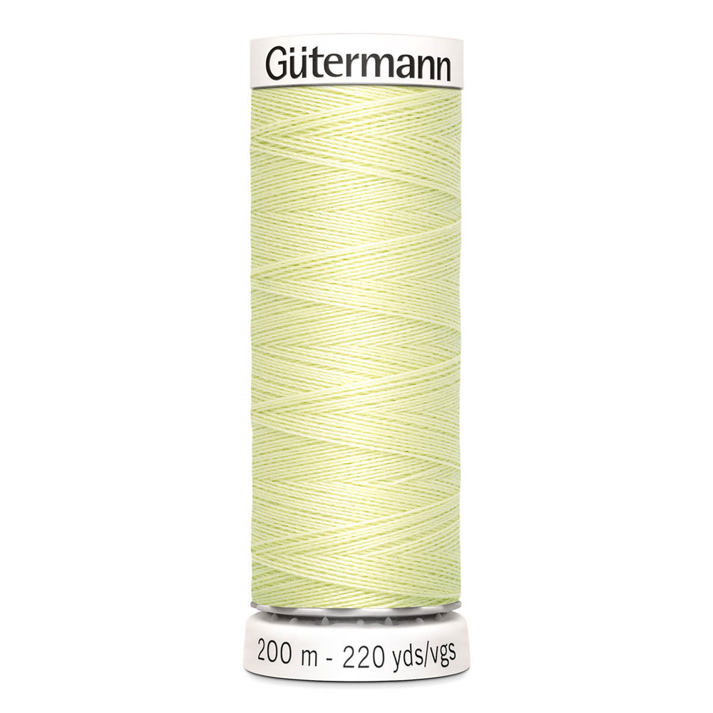 01 Нить Sew-All 100/200 м для всех материалов, 100% полиэстер Gutermann 748277 (292 бледно-лимонный)