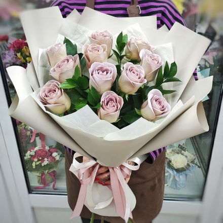 Букет из 11 роз сорта "AMNESIA" (Эквадор 60 см)