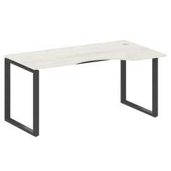 Metal System Стол криволинейный правый на О-образном м/к БО.СА-1 (R) Дуб Наварра/Металл Антрацит 160