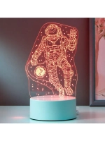 Светильник 3D ночник RISALUX «Космонавт», LED RGB, от сети,