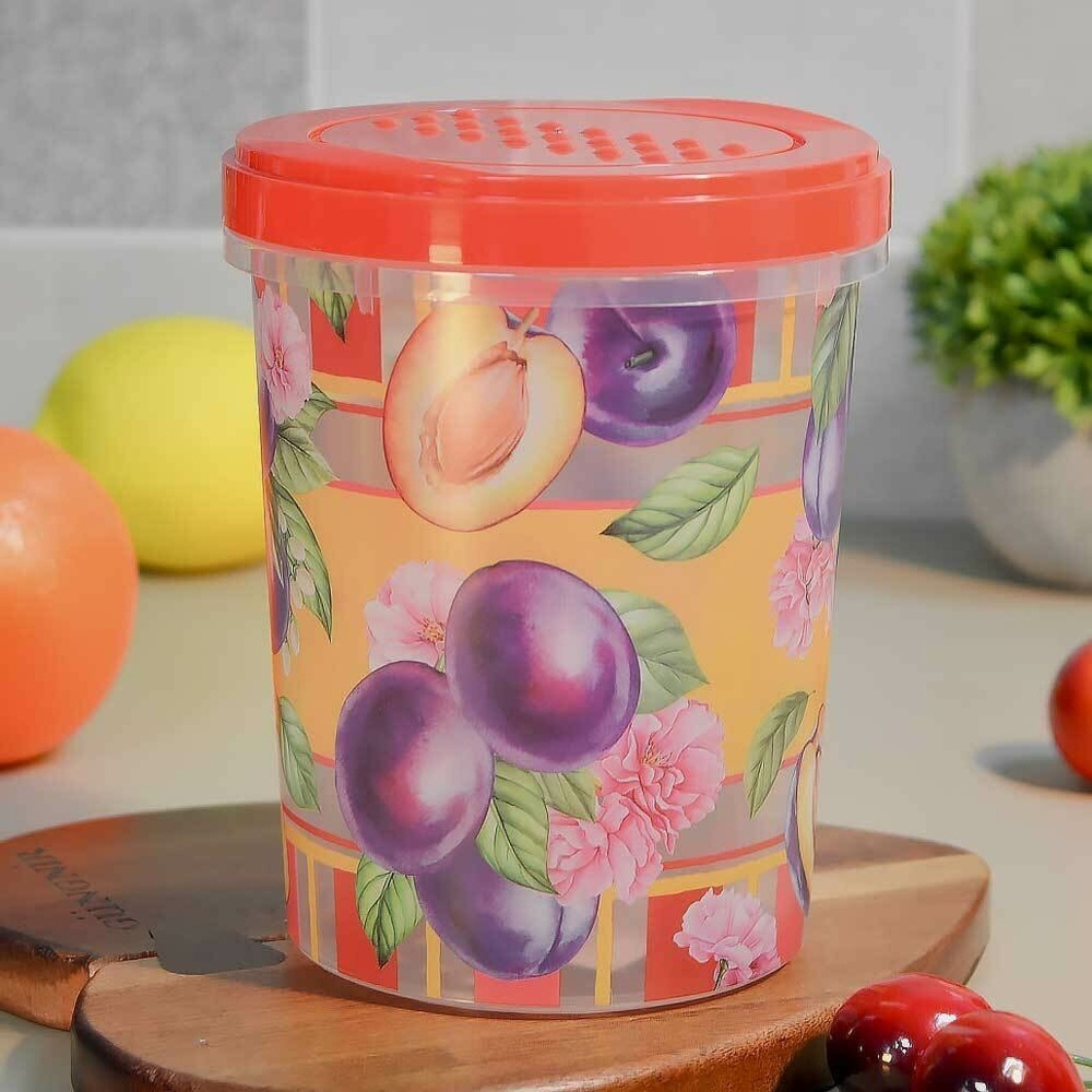 Банка с завинчивающейся крышкой 1л "Asti. Сицилия", цвет красный