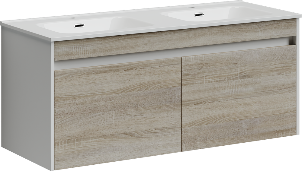 Тумба с раковиной Sancos Smart, 119 см., эмаль белый, SM120-2E