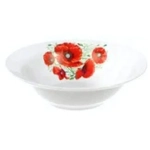 Тарелка фарфоровая суповая 20см 500мл «Маки»