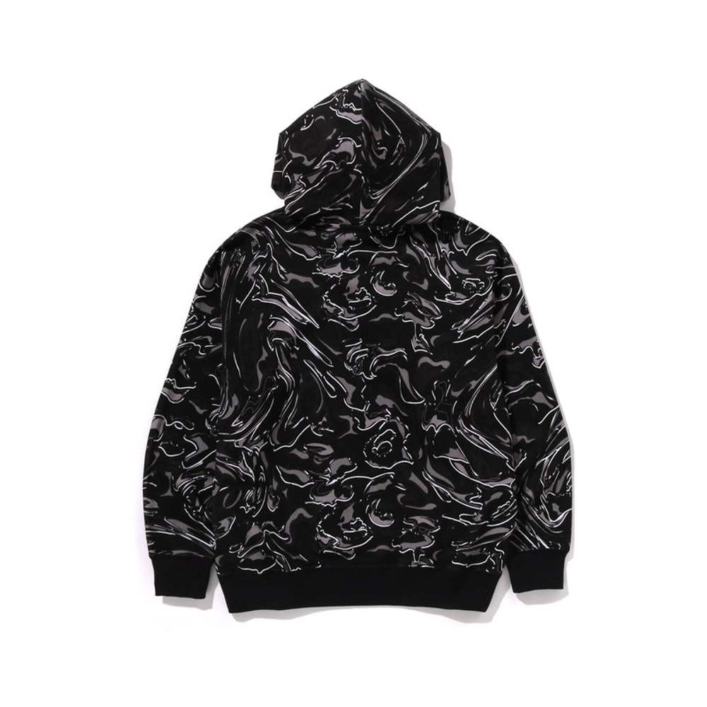 A Bathing Ape A Bathing Ape Bathing Ape Marbling Camo Relaxed Fit Pullover Худи черный