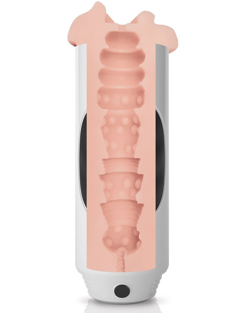 Мастурбатор-вагина Mega Grip Vibrating Stroker Pussy (Цвет: светло-серый)