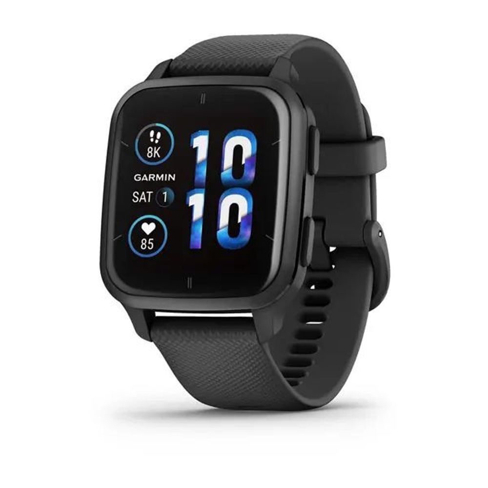 Смарт часы Garmin Venu Sq 2 Music Edition черный с серым алюминиевым безелем