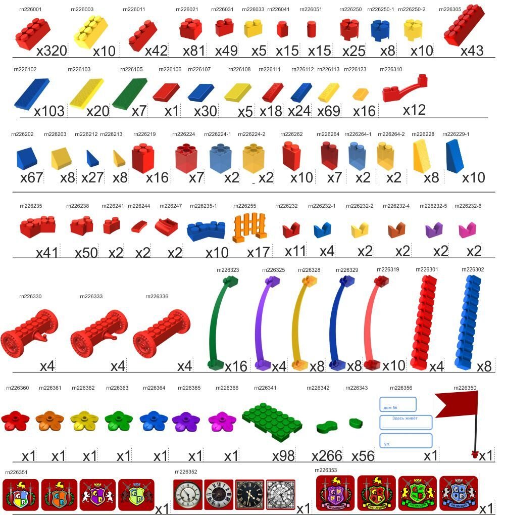 Архитектурный набор 10" на платформе L - 294x336 см