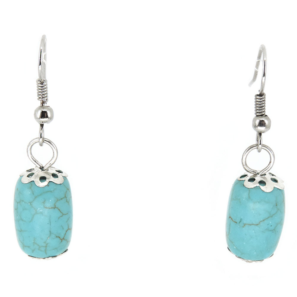 Серьги "Небеса" бирюза асс.