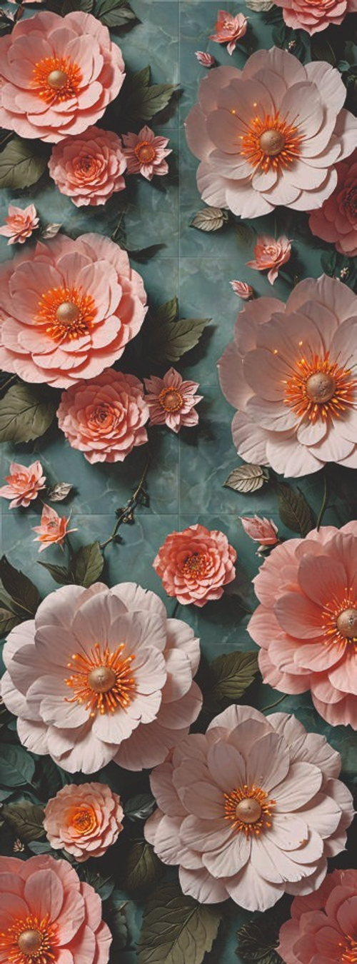 Панель ПВХ 3D Starline Цветочное панно 2700х250 мм