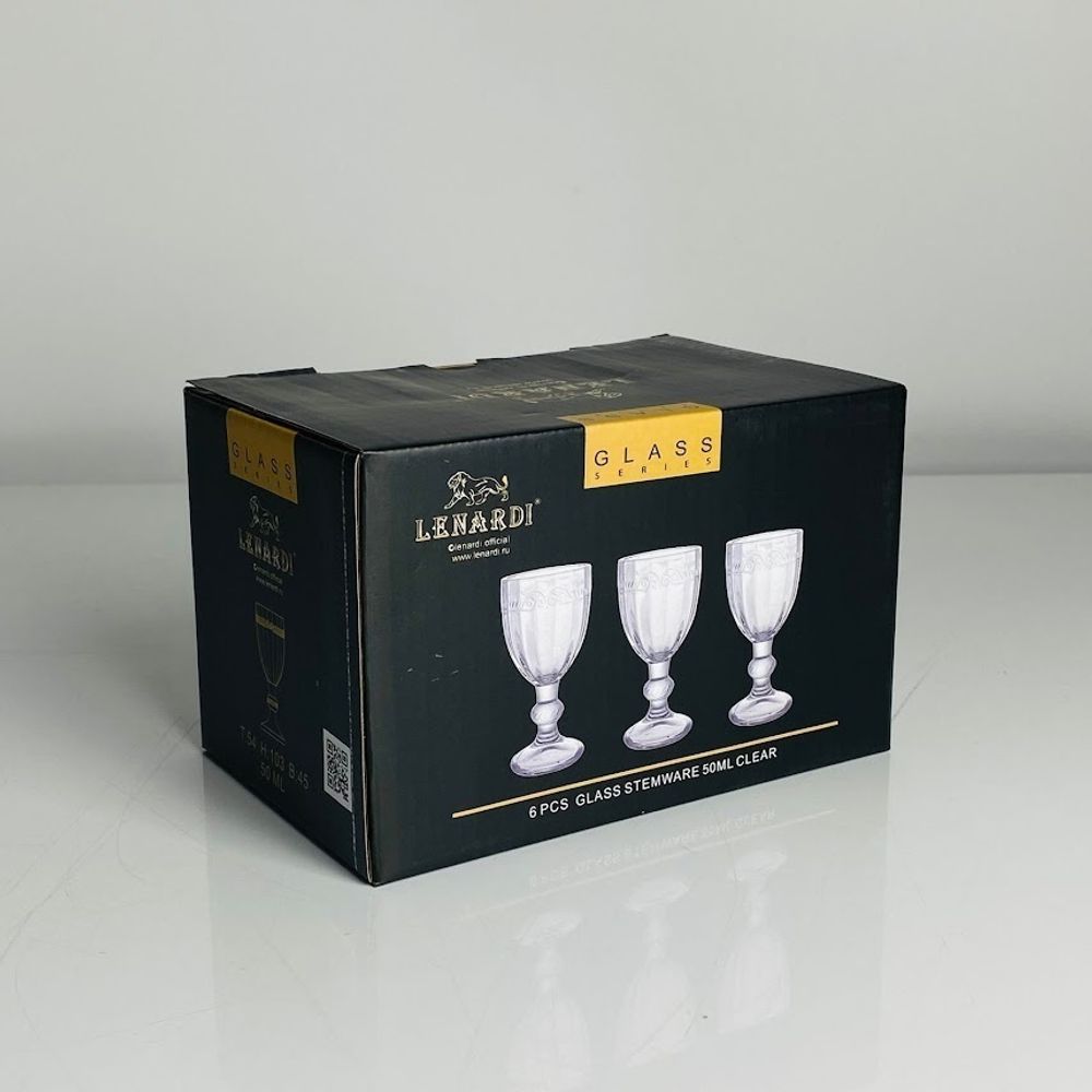 Lenardi 588-619 Набор из 6 рюмок 50мл в под.уп.(х24)Стекло