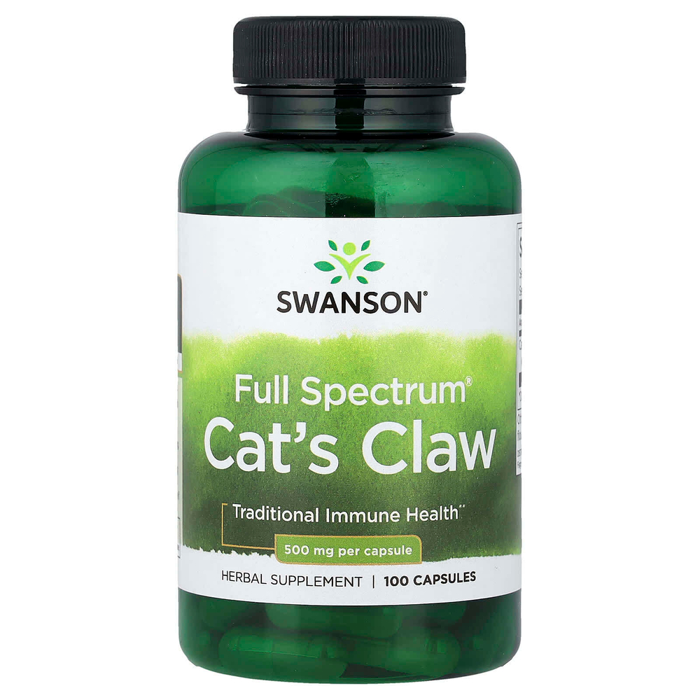 Swanson, Full Spectrum®, кошачий коготь, 500 мг, 100 капсул