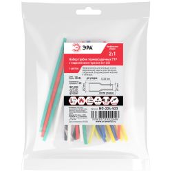 Набор термоусадочных трубок ЭРА NO-224-523 ТТУ нг-LS 2/1 7 цветов по 3 шт L=100 мм