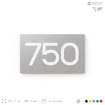 Номер на дверь 750, табличка на дверь для офиса, квартиры, кабинета, аудитории, склада, серая 120х70 мм, Айдентика Технолоджи