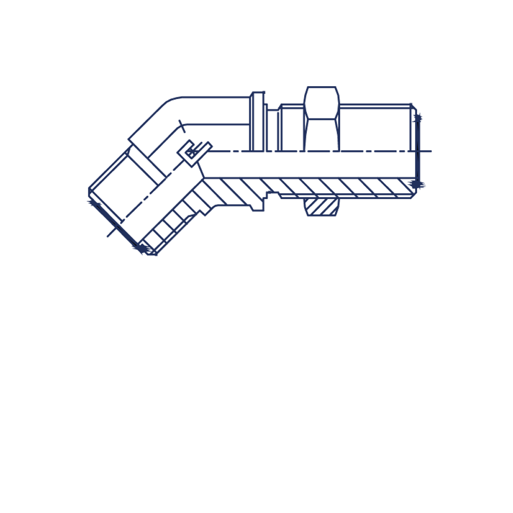 Соединение PD45 D06 ORFS 9/16 переборочное