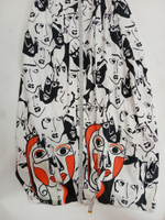 Платье с оригинальным принтом, боковыми карманами. Размер - oversize 58-60 русский