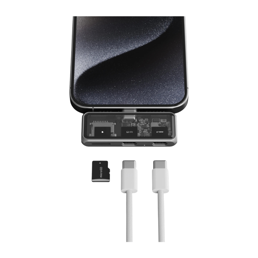 USB-Хаб Satechi Mobile XR Hub (USB-C) (ST-HXRSD) Подключение: коннектор USB-C 3.2 Gen 2. Порты: USB-C 2.0 (PD 100 Вт), USB-C 3.2 Gen 2 (DP Alt Mode: 4K 60 Гц), microSD UHS-I. Есть LED-индикация