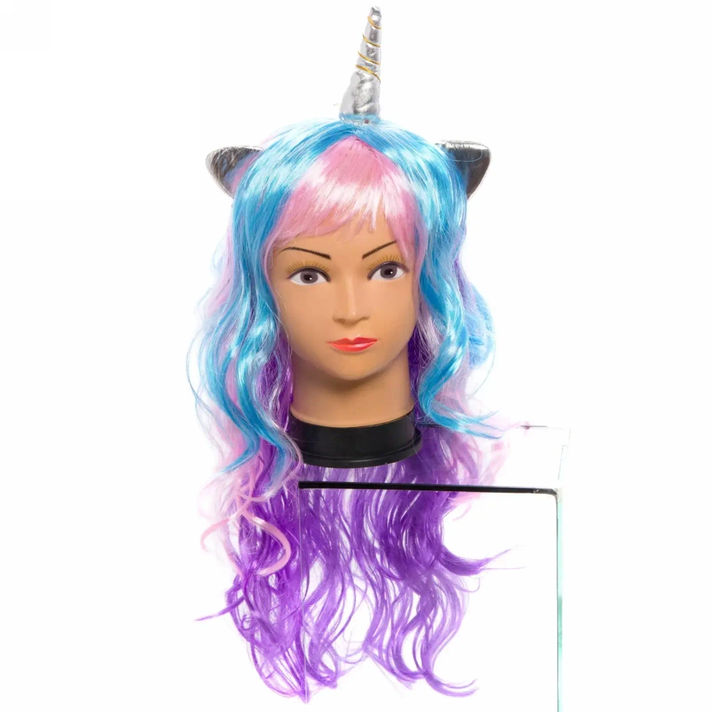 Парик карнавальный «Единорожка» (локоны 60 см), Мультицвет