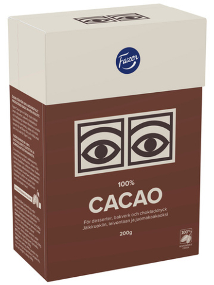 Fazer Cacao какао-порошок 200 г, натуральный, без сахара