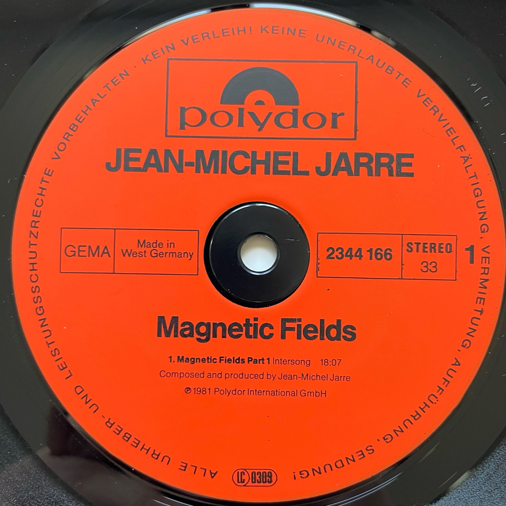 Винтажная виниловая пластинка LP Jean Michel Jarre, Magnetic Fields (Германия 1981)