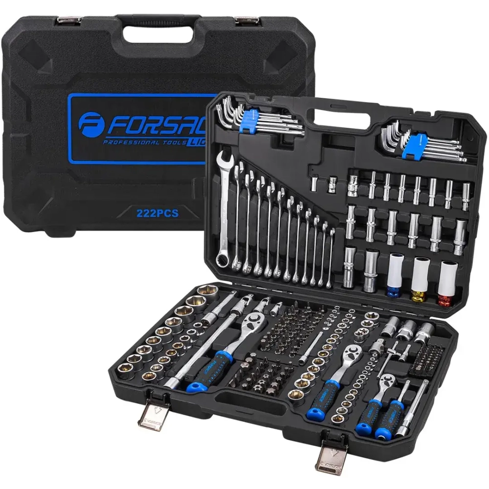 Набор инструментов 222пр. 1/4''3/8''1/2''6гр Forsage LIGHT F LIGHT-42222-5