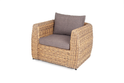 "Кальяри" кресло из искусственного ротанга (гиацинт), цвет соломенный