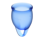 Набор синих менструальных чаш Feel confident Menstrual Cup (Цвет: синий)