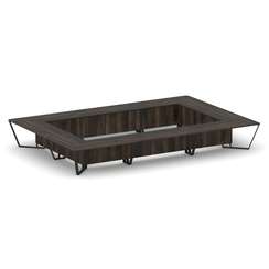 Steel Meet Стол переговорный прямоугольный KMK-PR.B.SP-26K2 Дуб Мали/Графит Глянец/Металл Черный 600